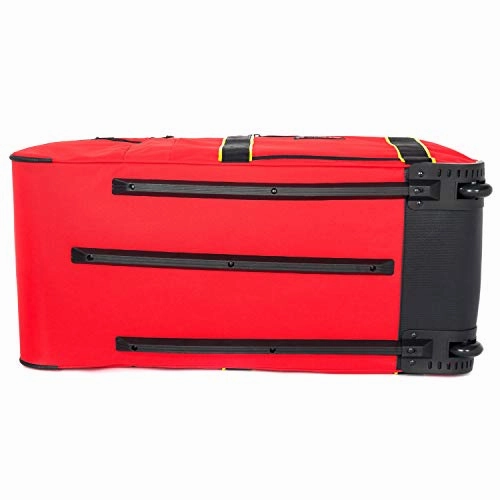 Rolling Firefighter Gear Bag Fireman Equipment Duffel with Wheels Paramedic Wheeled Travel Bags Helmet Pocket