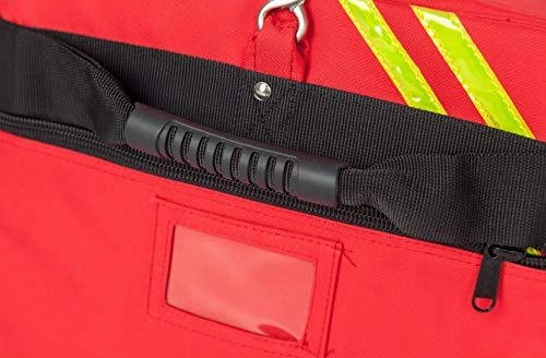 Rolling Firefighter Gear Bag Fireman Equipment Duffel with Wheels Paramedic Wheeled Travel Bags Helmet Pocket