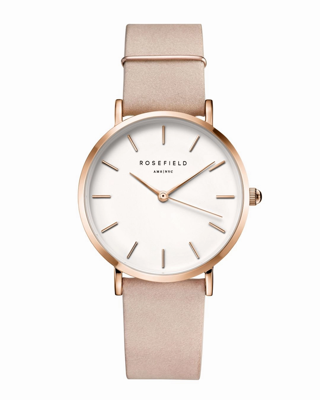 Rosefield The West Village Soft Pink Rosegold Watch WSPR-W73