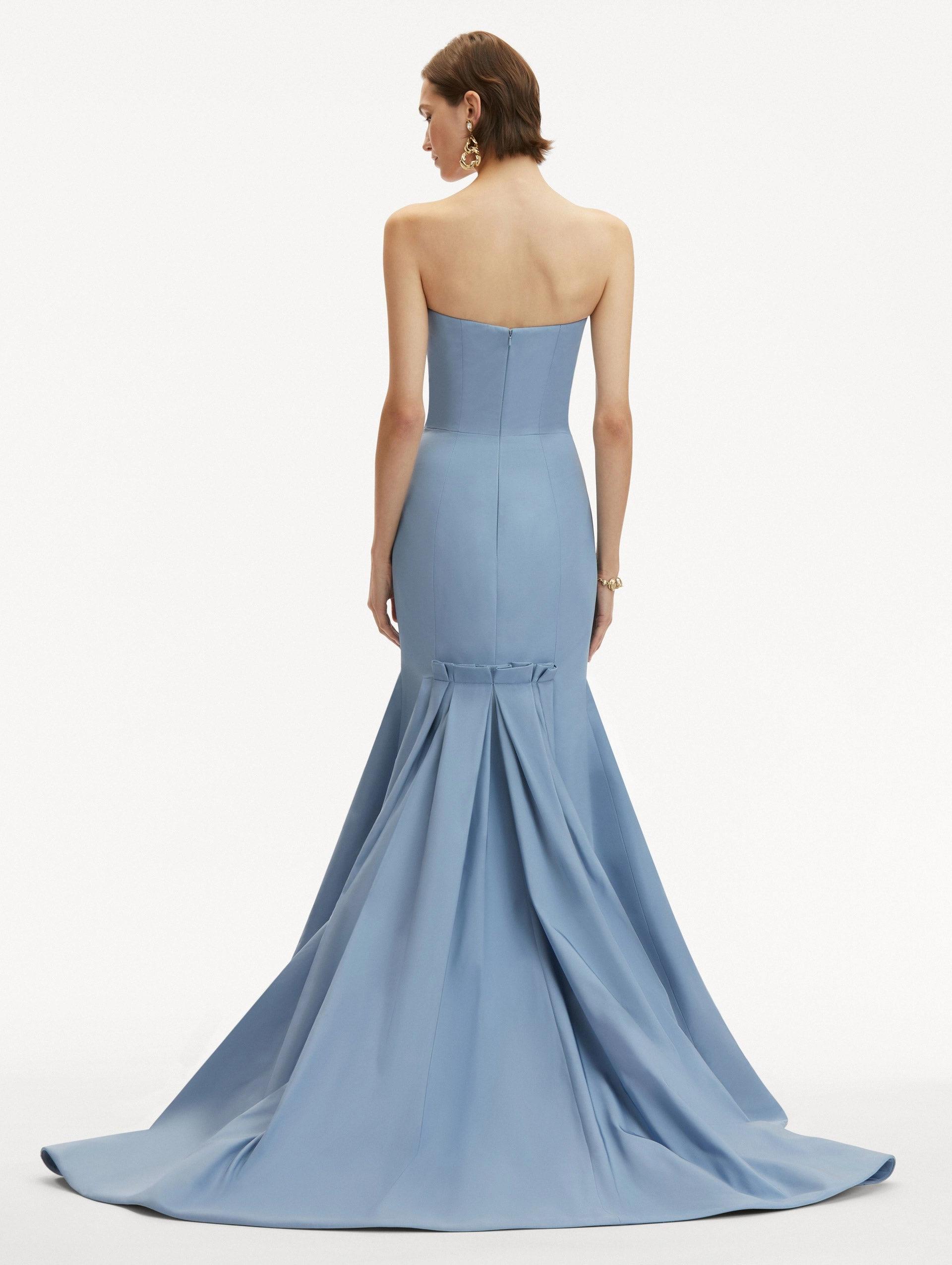 Rosette Faille Trumpet Gown