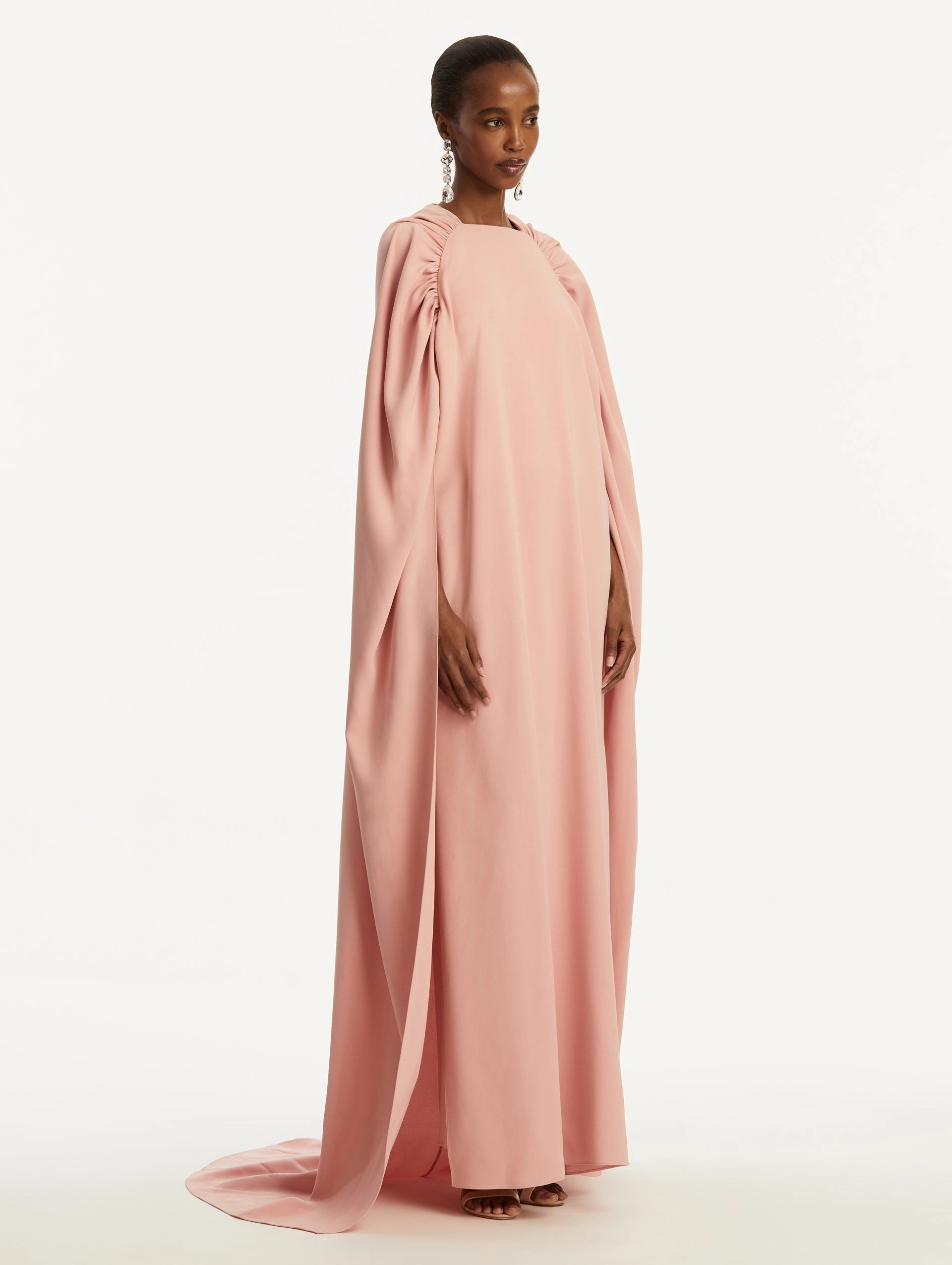 Ruched Shoulder Georgette Caftan