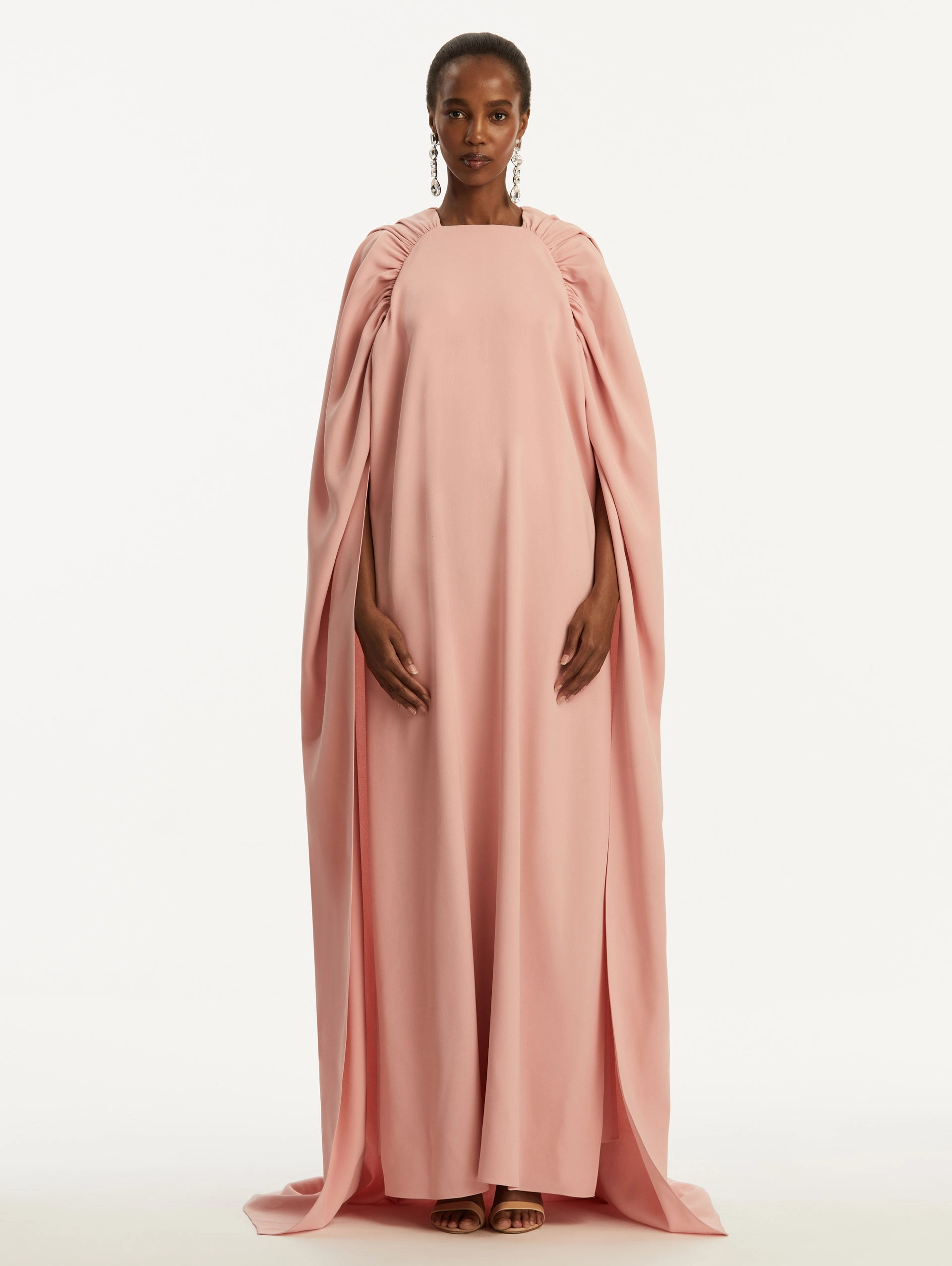 Ruched Shoulder Georgette Caftan