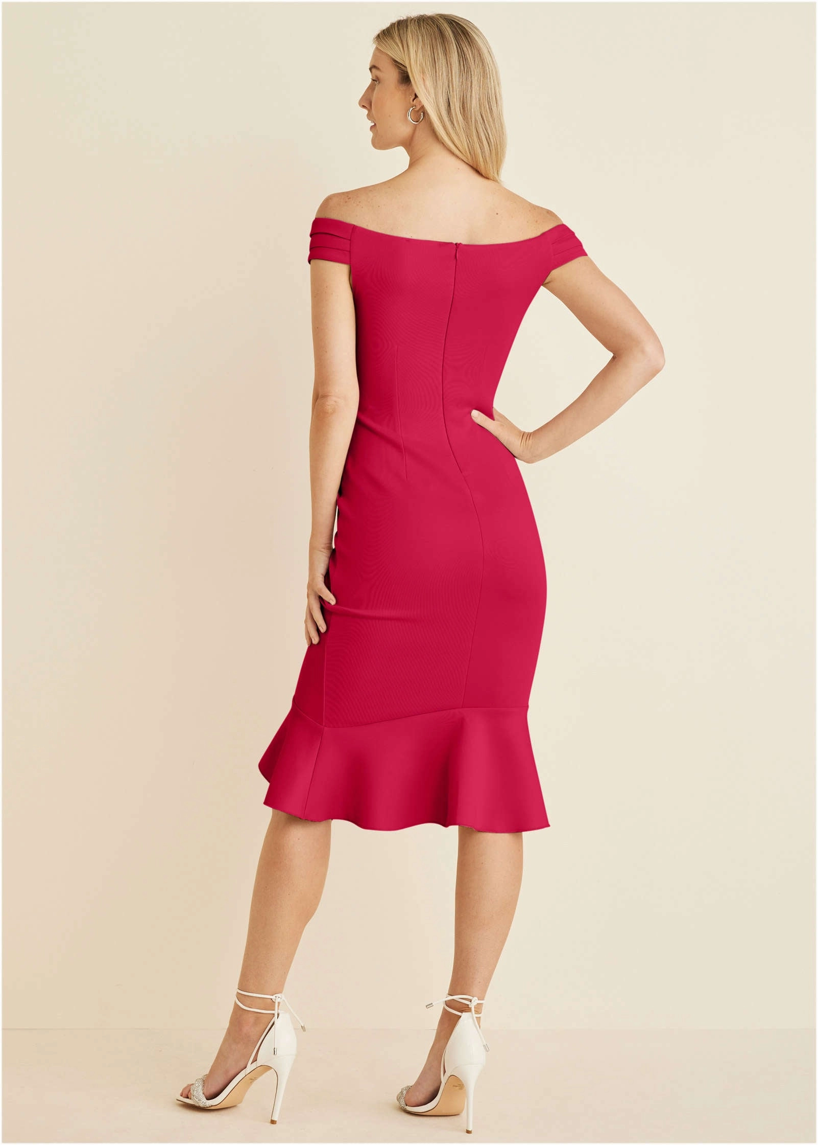 Ruffle Detail Dress - Barberry