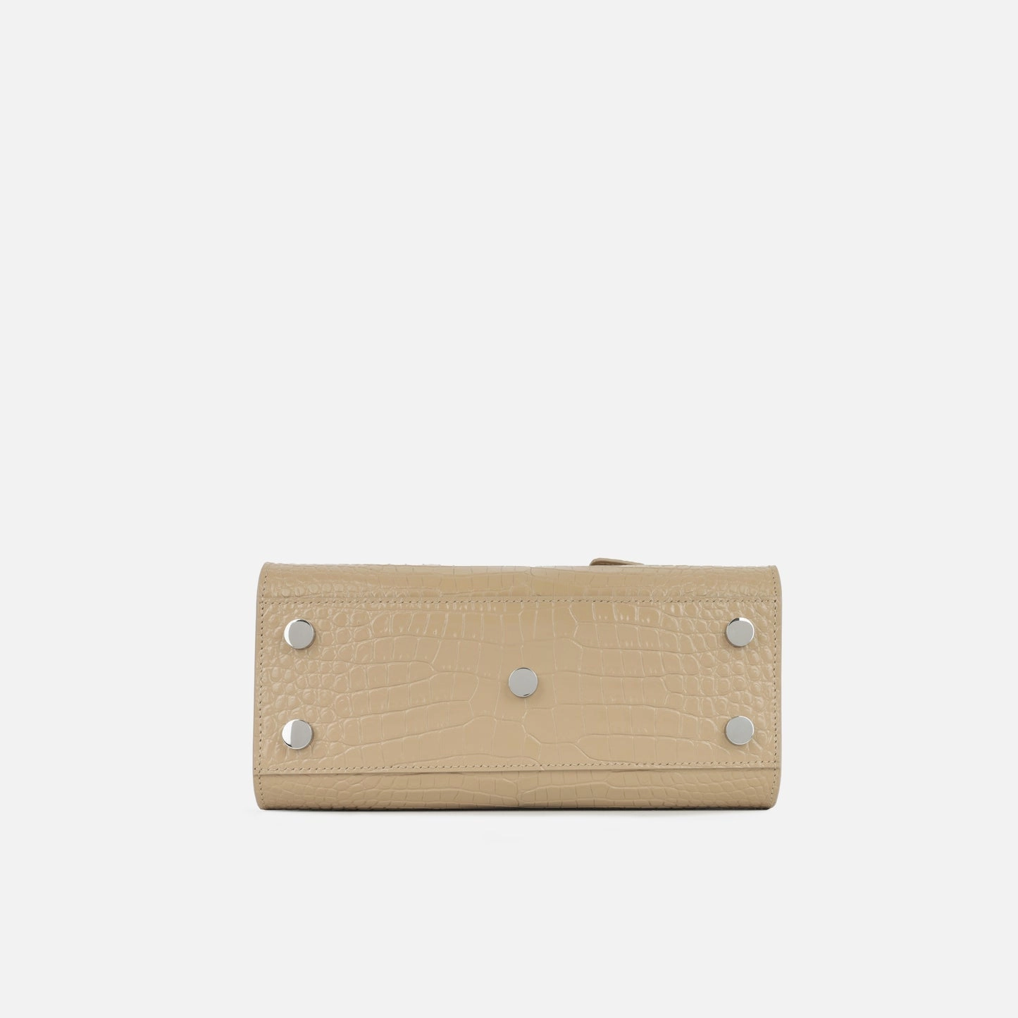 Saint Laurent - Nano Sac De Jour - Beige Croc Embossed SHW - Pre-Loved