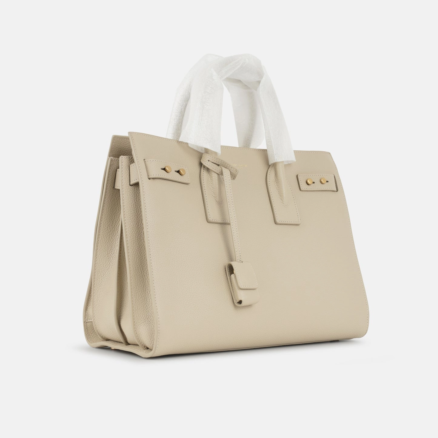 Saint Laurent - Small Sac De Jour - Beige Grained Calfskin GHW - Pre-Loved