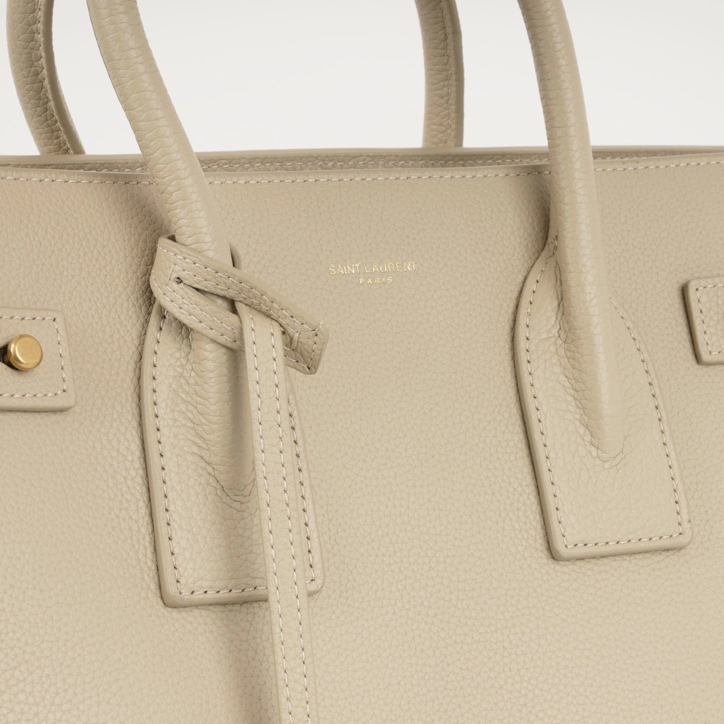 Saint Laurent - Small Sac De Jour - Beige Grained Calfskin GHW - Pre-Loved