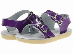Salt Water Sea Wee Sandals Shiny Purple Infant/Toddler Size 1