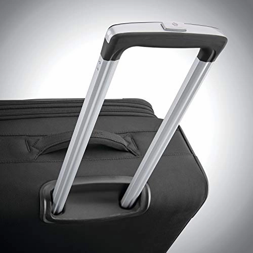 Samsonite Ascella X Softside Expandable Luggage with Spinner Wheels, Black, Checked-Medium 25-Inch