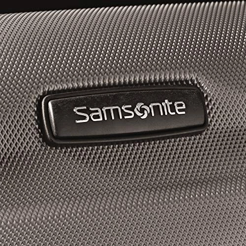 Samsonite Omni PC Hardside Expandable Luggage with Spinner Wheels, Silver, Checked-Medium 24-Inch