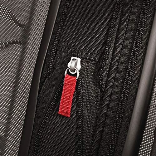 Samsonite Omni PC Hardside Expandable Luggage with Spinner Wheels, Silver, Checked-Medium 24-Inch