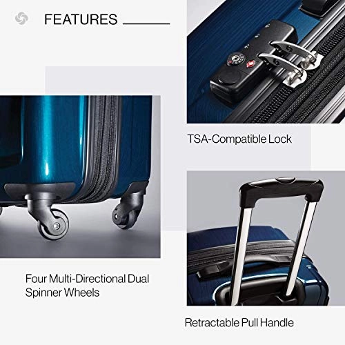 Samsonite Winfield 2 Hardside Expandable Luggage with Spinner Wheels, Deep Blue, 28 Inch