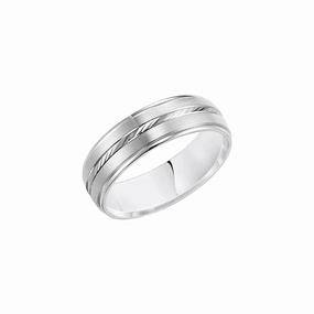 Satin Finish with Etched Center 6.5mm Band