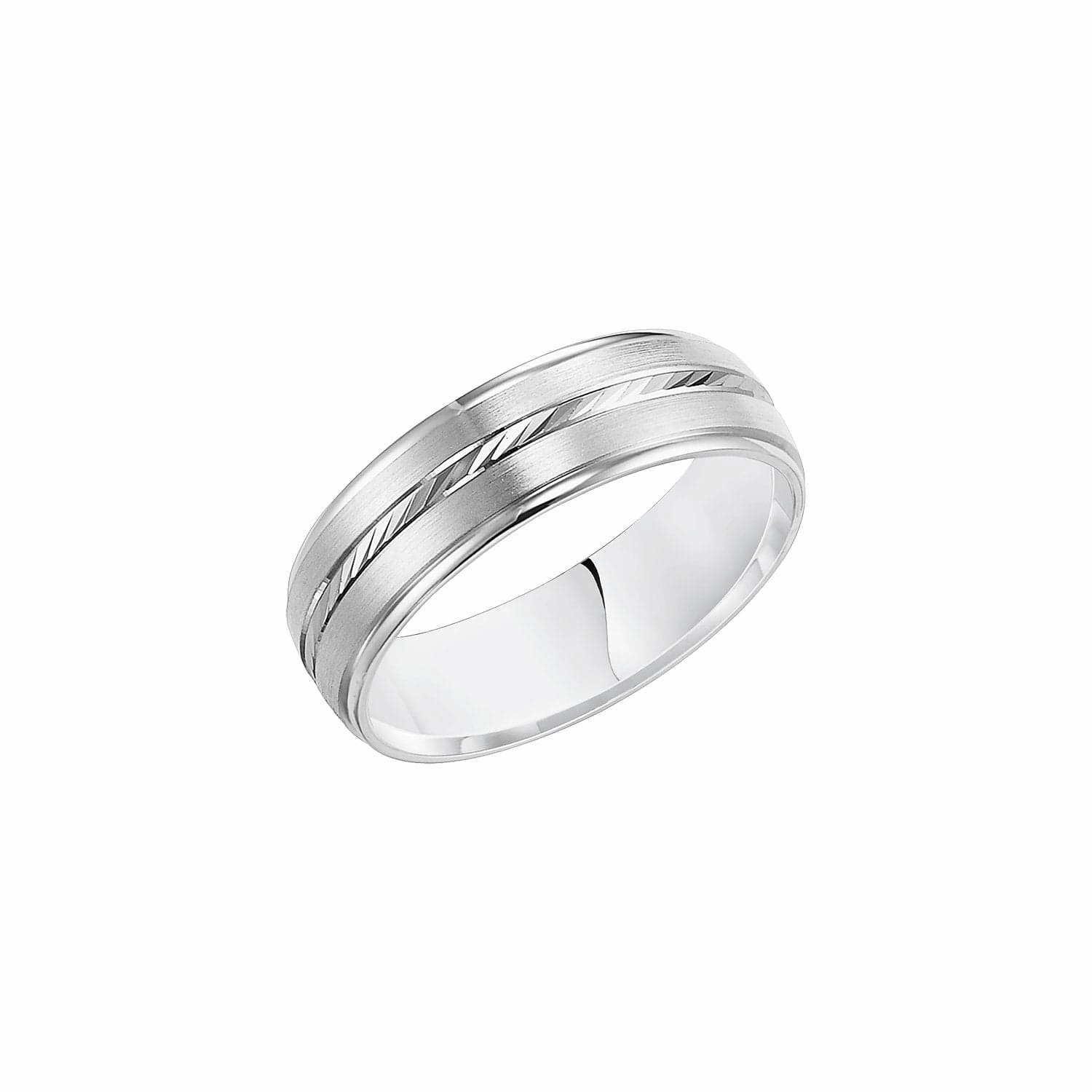 Satin Finish with Etched Center 6.5mm Band