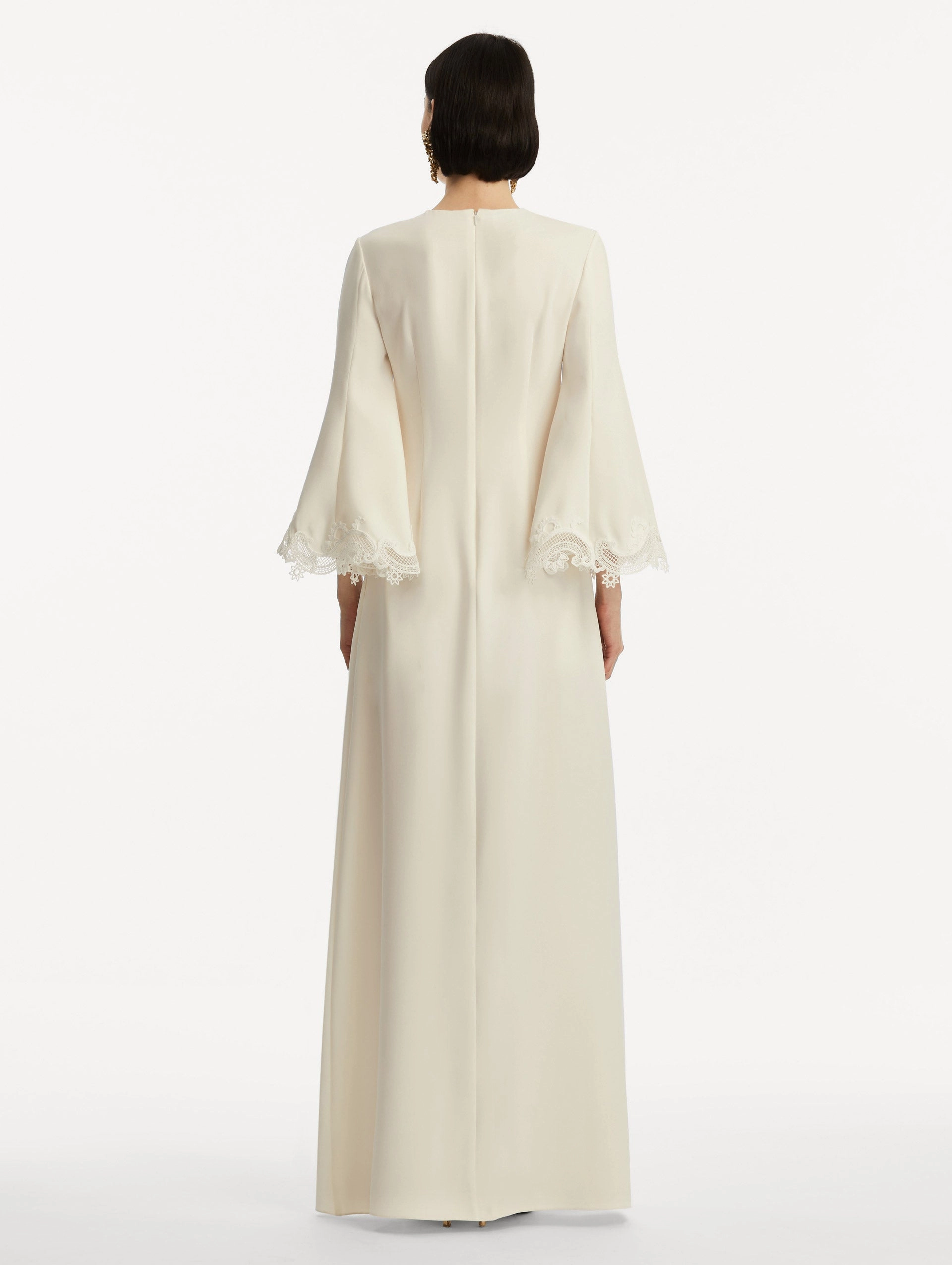 Scroll Guipure-Detailed Caftan