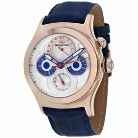 Seapro Men's Watch - Chronoscope Rose Gold Case White Dial Leather Strap | SP0133