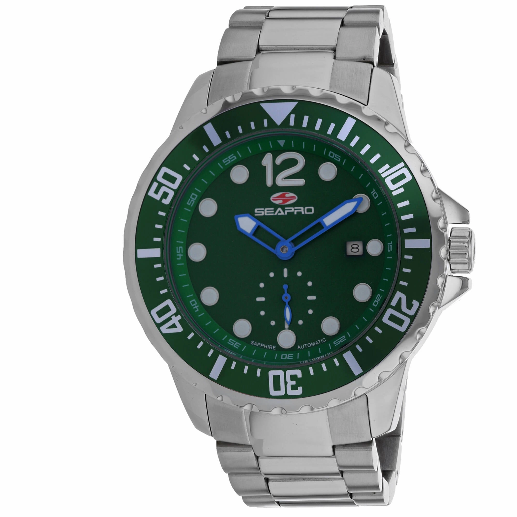 Seapro Men's Watch - Colossal Automatic Green Dial Stainless Steel Bracelet | SP5501
