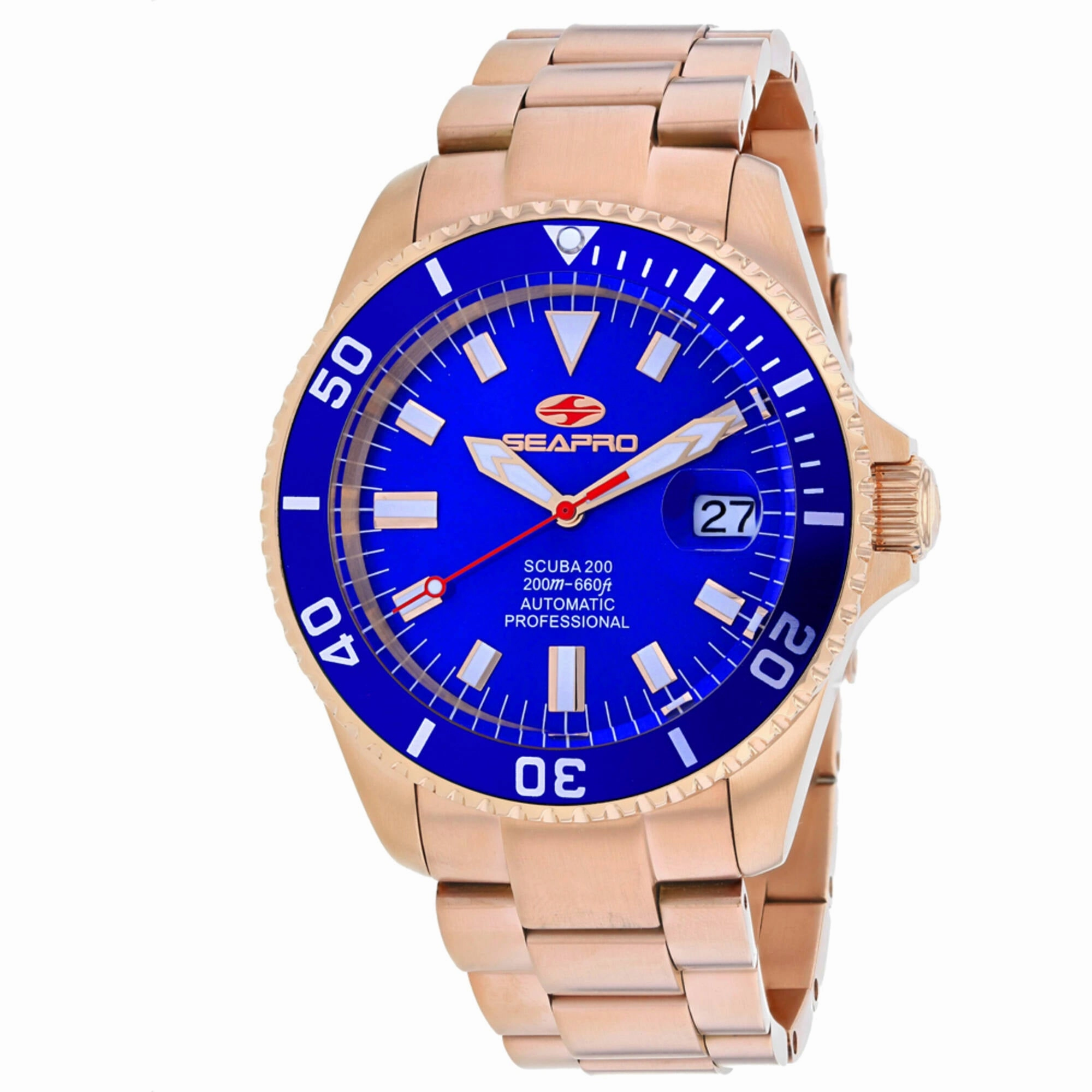 Seapro Men's Watch - Scuba 200 Automatic Blue Dial Plated Steel Bracelet | SP4324