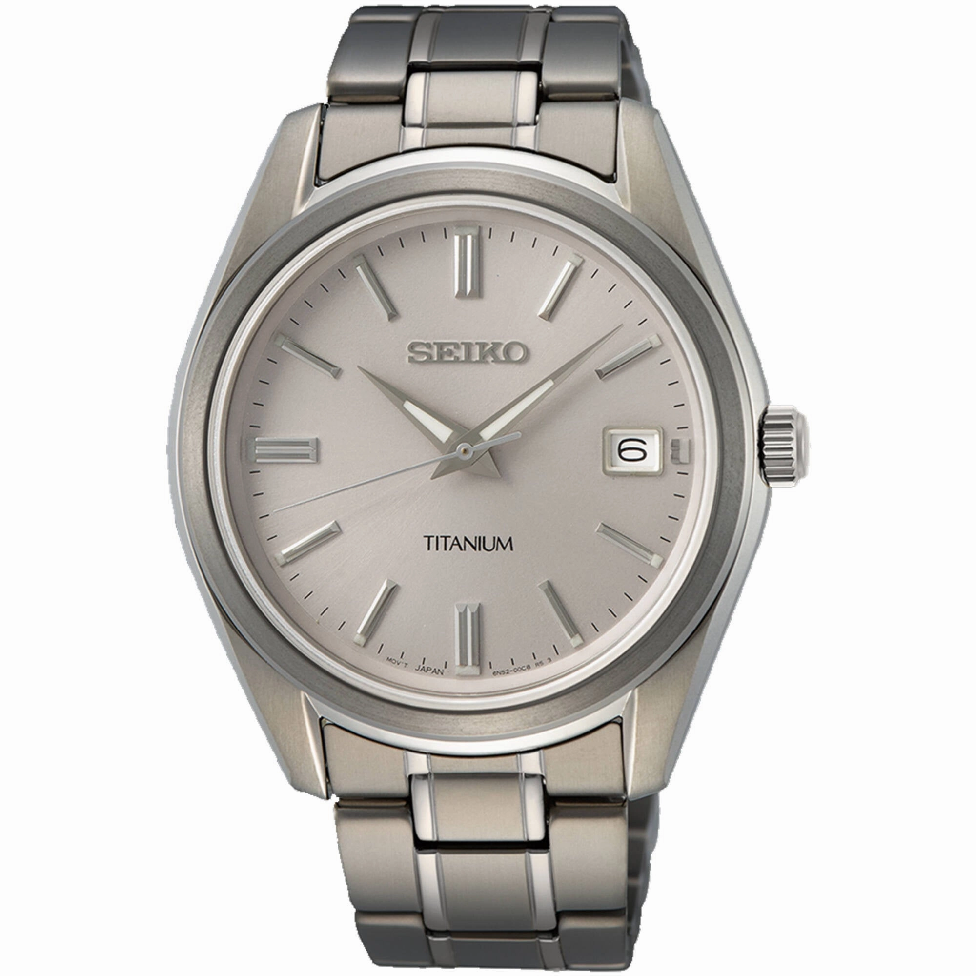 Seiko Men's Watch - Essentials Quartz Silver Dial Titanium Bracelet | SUR369