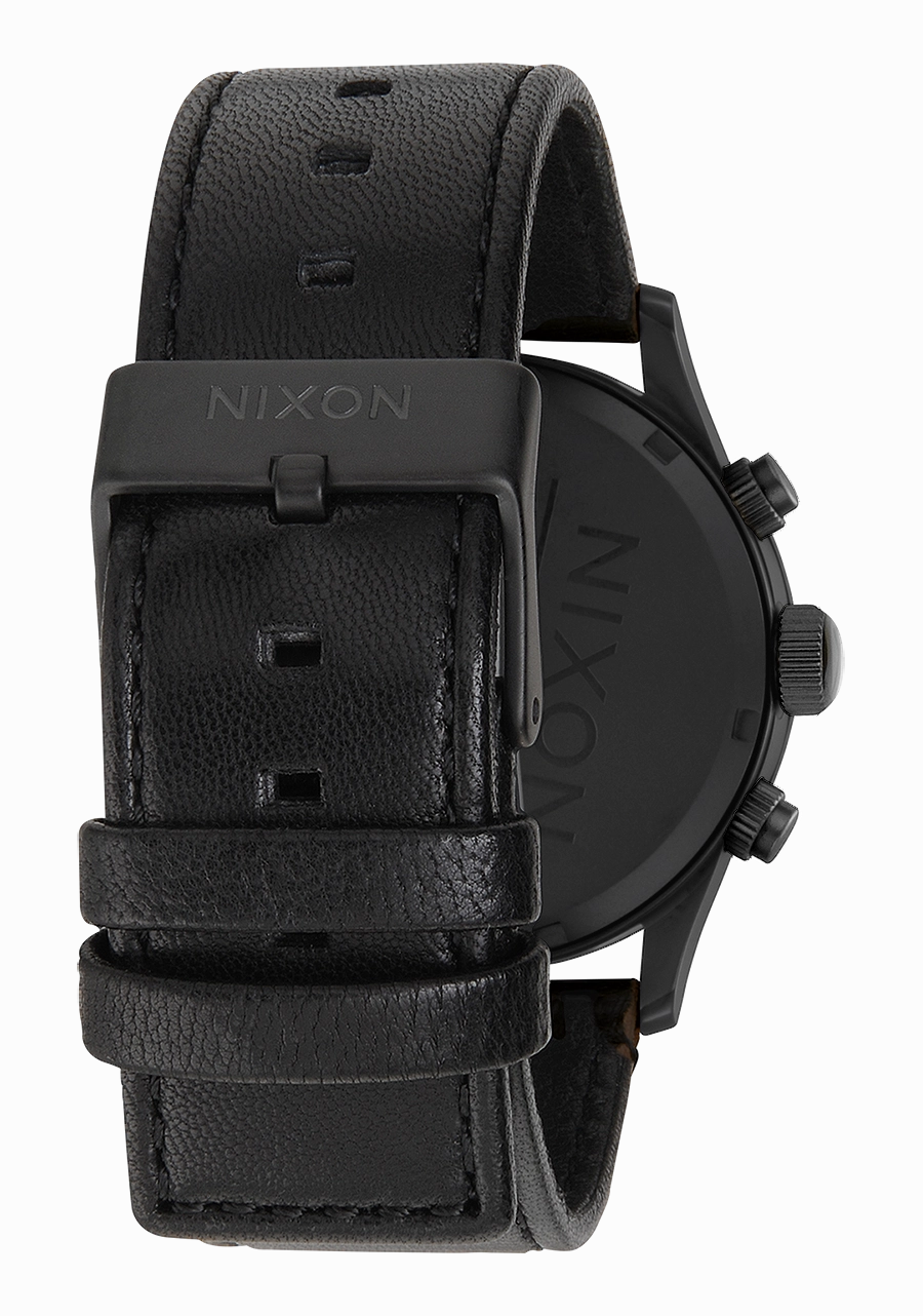 Sentry Chrono Leather - Matte Black / Gold / Black