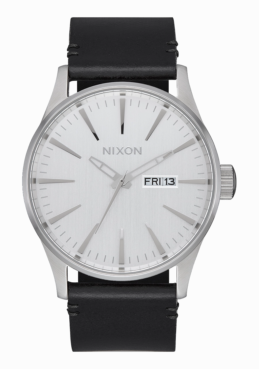 Sentry Leather - All Silver / Black