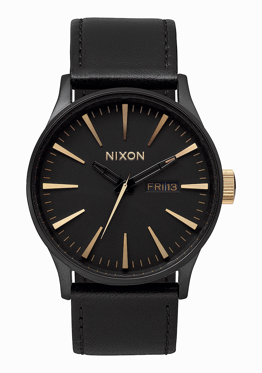 Sentry Leather - Matte Black / Gold