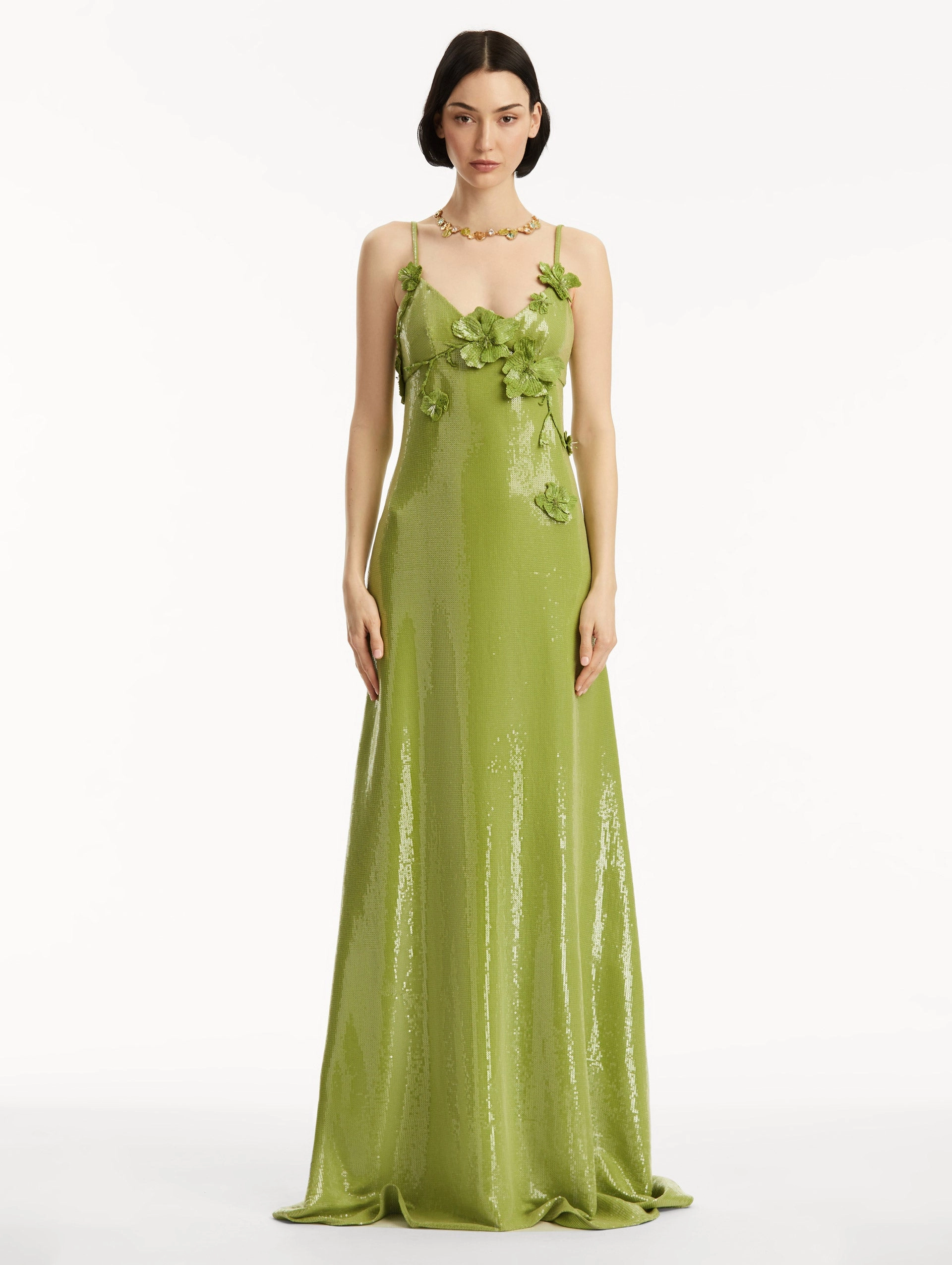 Sequin Jersey Gown