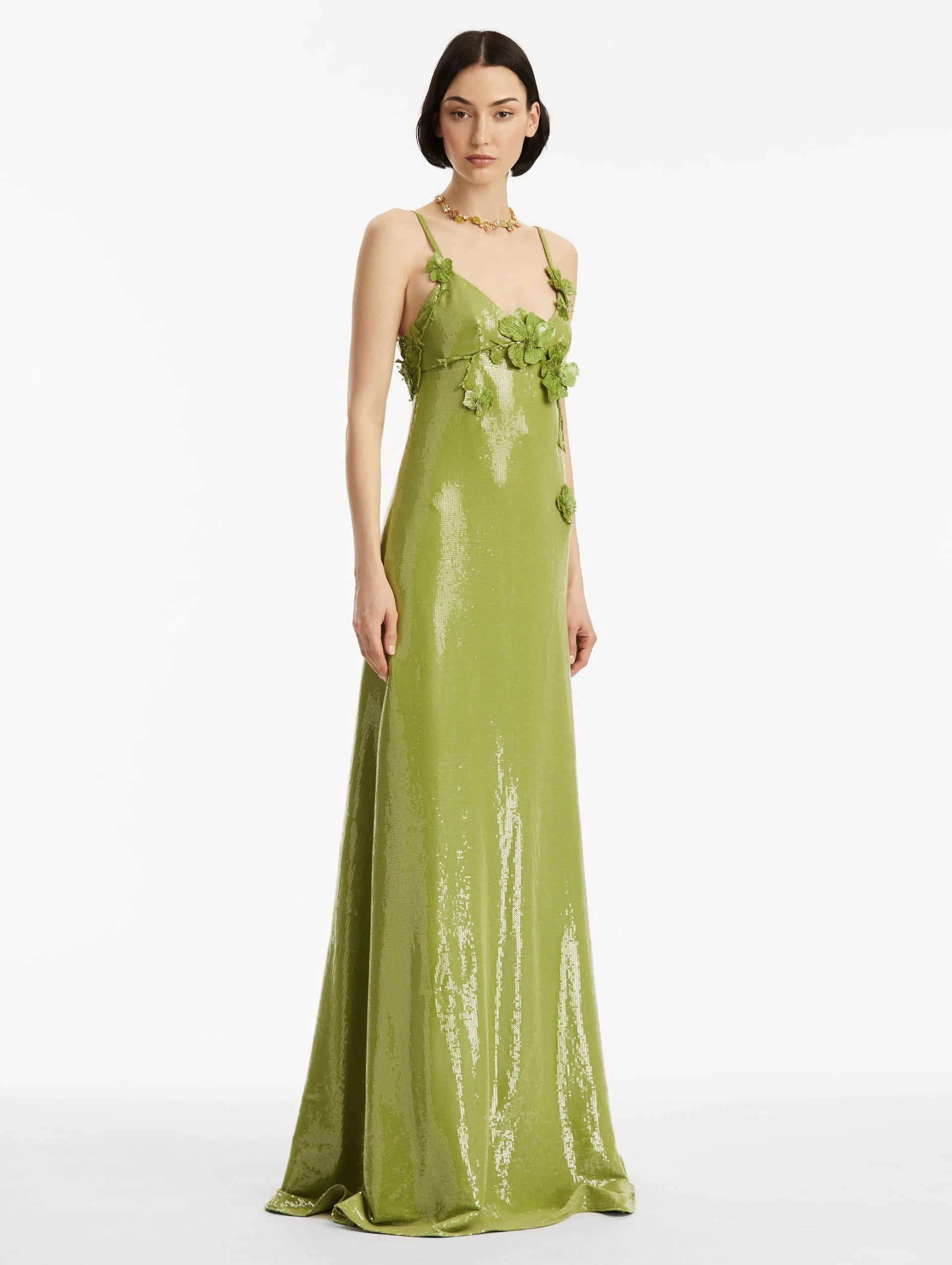 Sequin Jersey Gown
