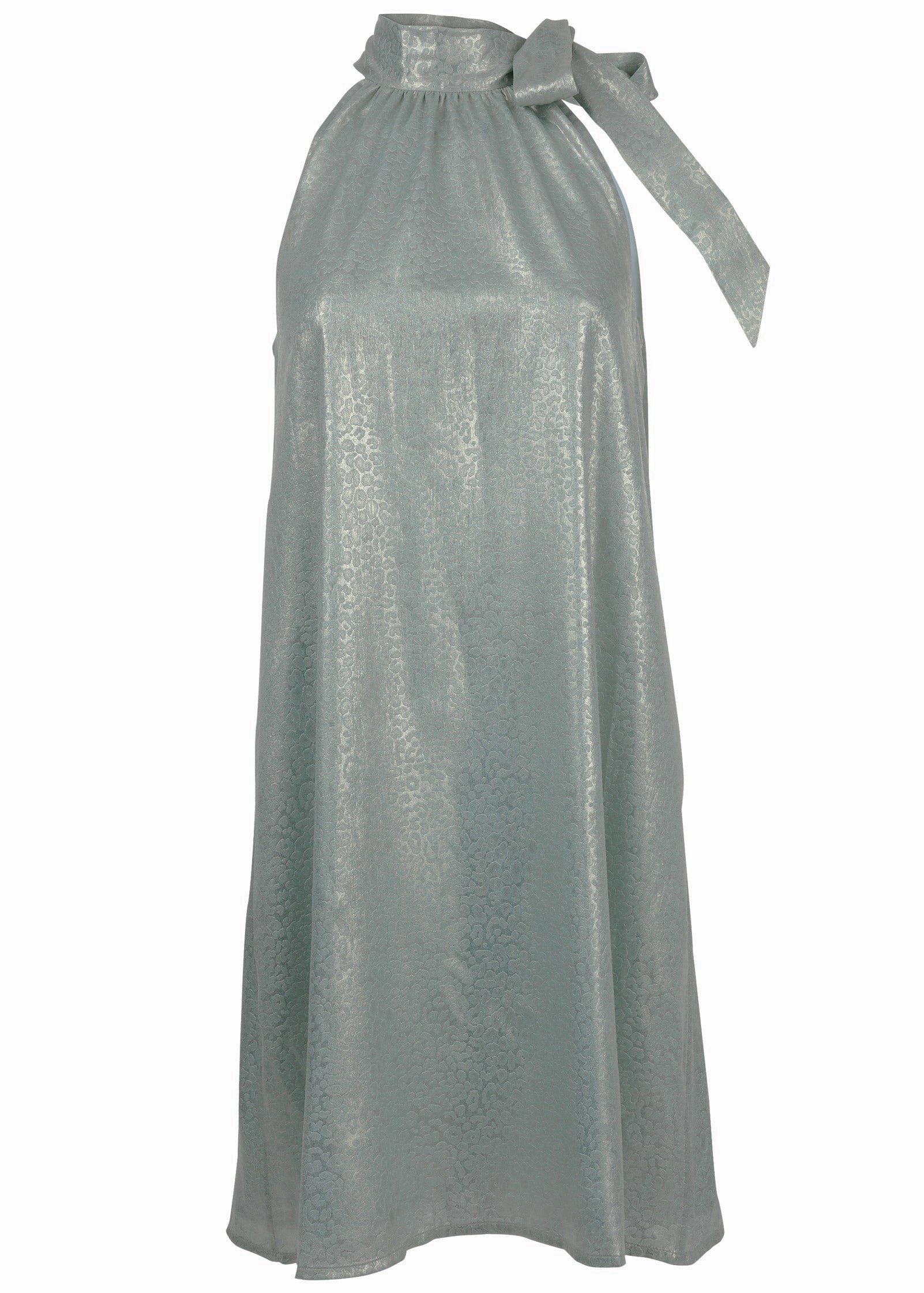 Shimmer Jacquard Mini Dress - Seafoam