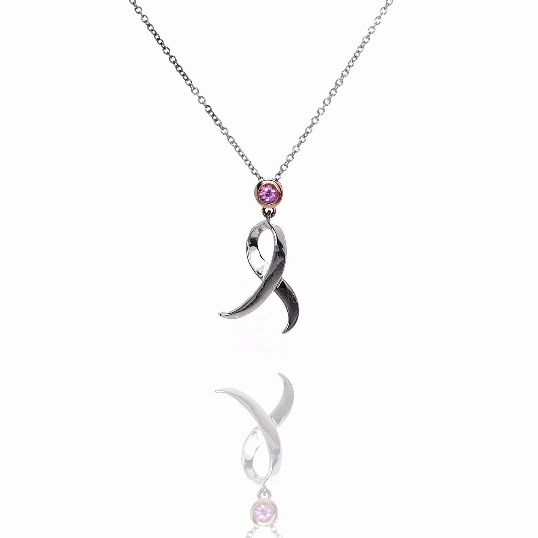 Shining Strength 18" Pink Sapphire Pendant Necklace