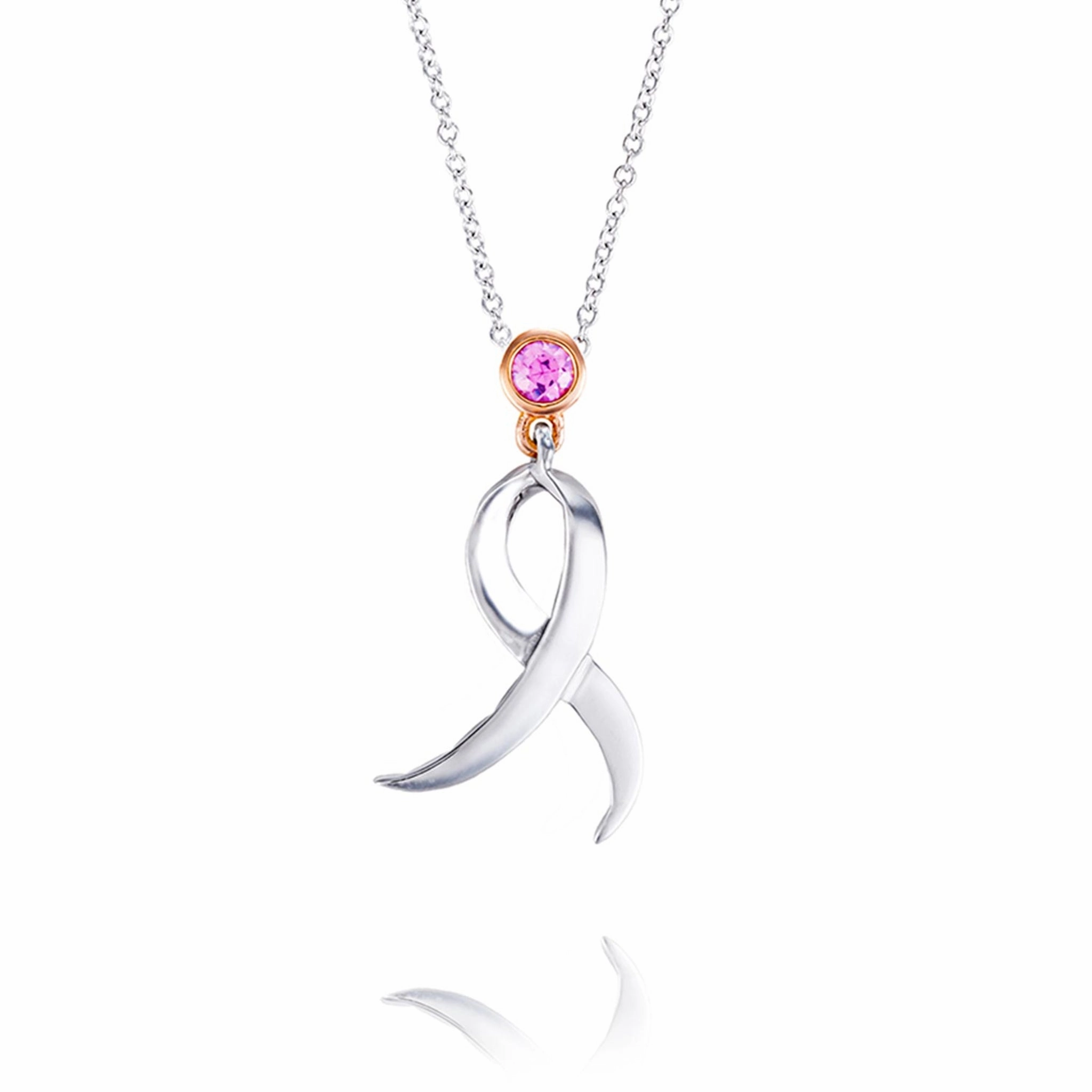 Shining Strength 18" Pink Sapphire Pendant Necklace