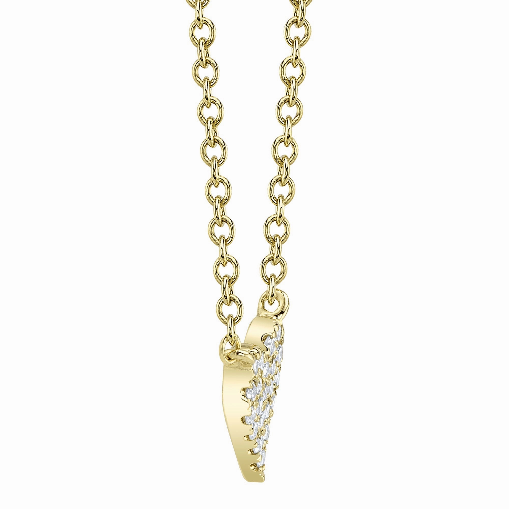Shy Creation 0.05Ct Diamond Pave Heart Necklace SC55006733