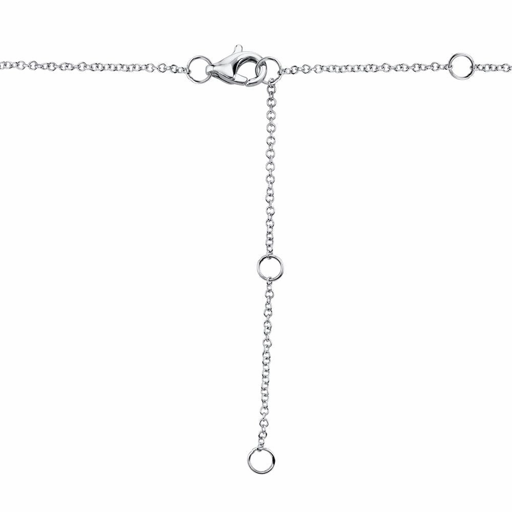 Shy Creation 0.20Ct-Ctr(Round) 0.05Ct-Side Diamond Necklace SC55005792