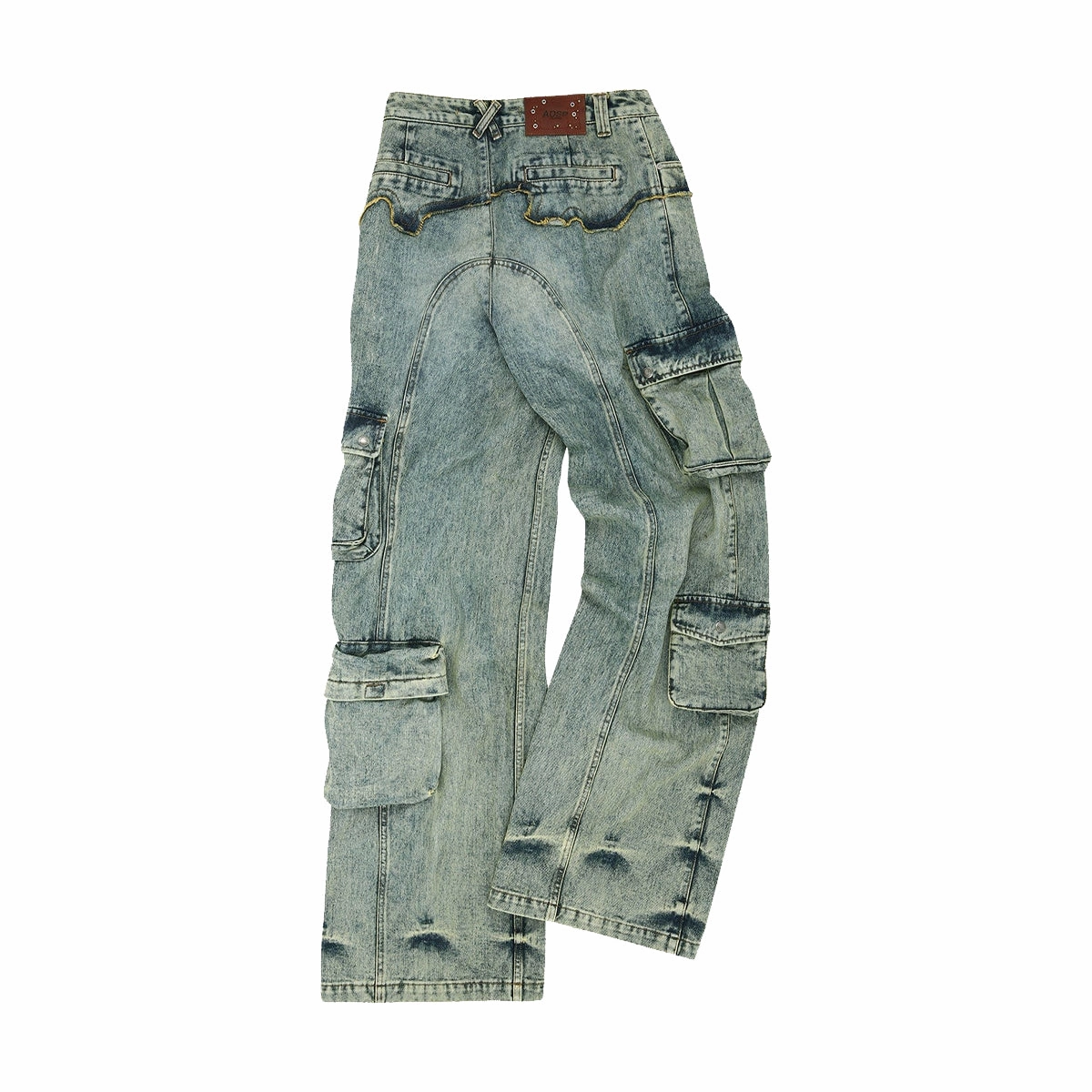 Simiz Denim Cargo Jeans 'Coated Yellow'