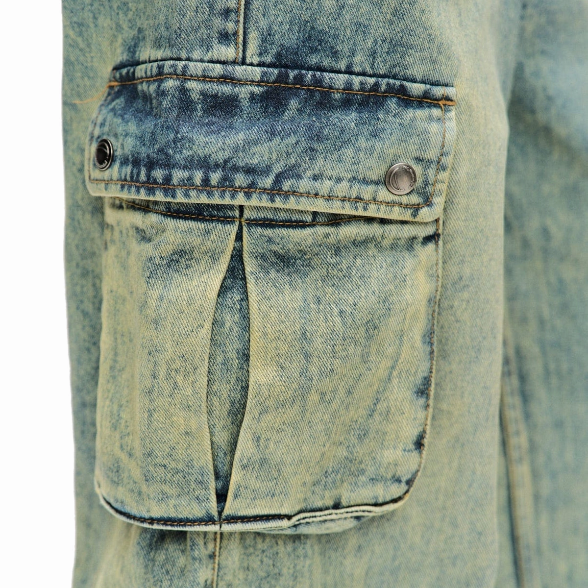 Simiz Denim Cargo Jeans 'Coated Yellow'