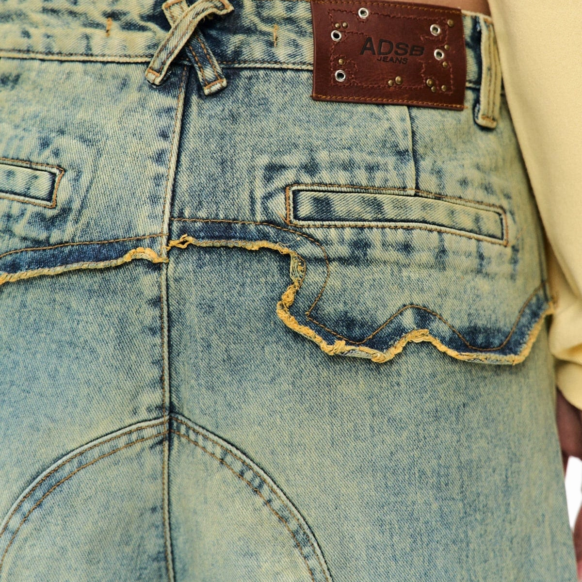 Simiz Denim Cargo Jeans 'Coated Yellow'