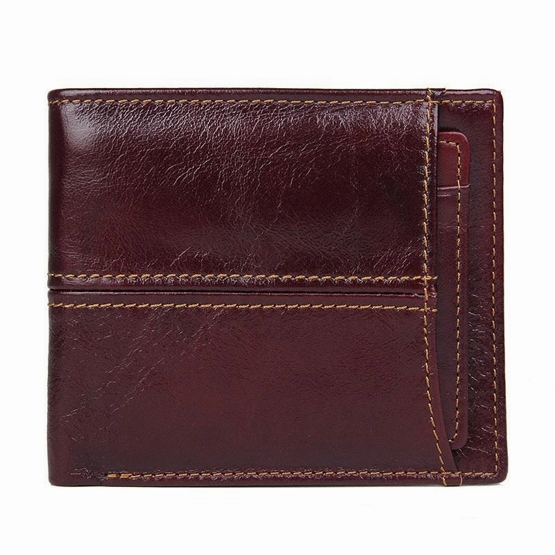 Simple Anti-Theft Leather Men's RFID billfold Wallet Multi-Card Wallet For Men