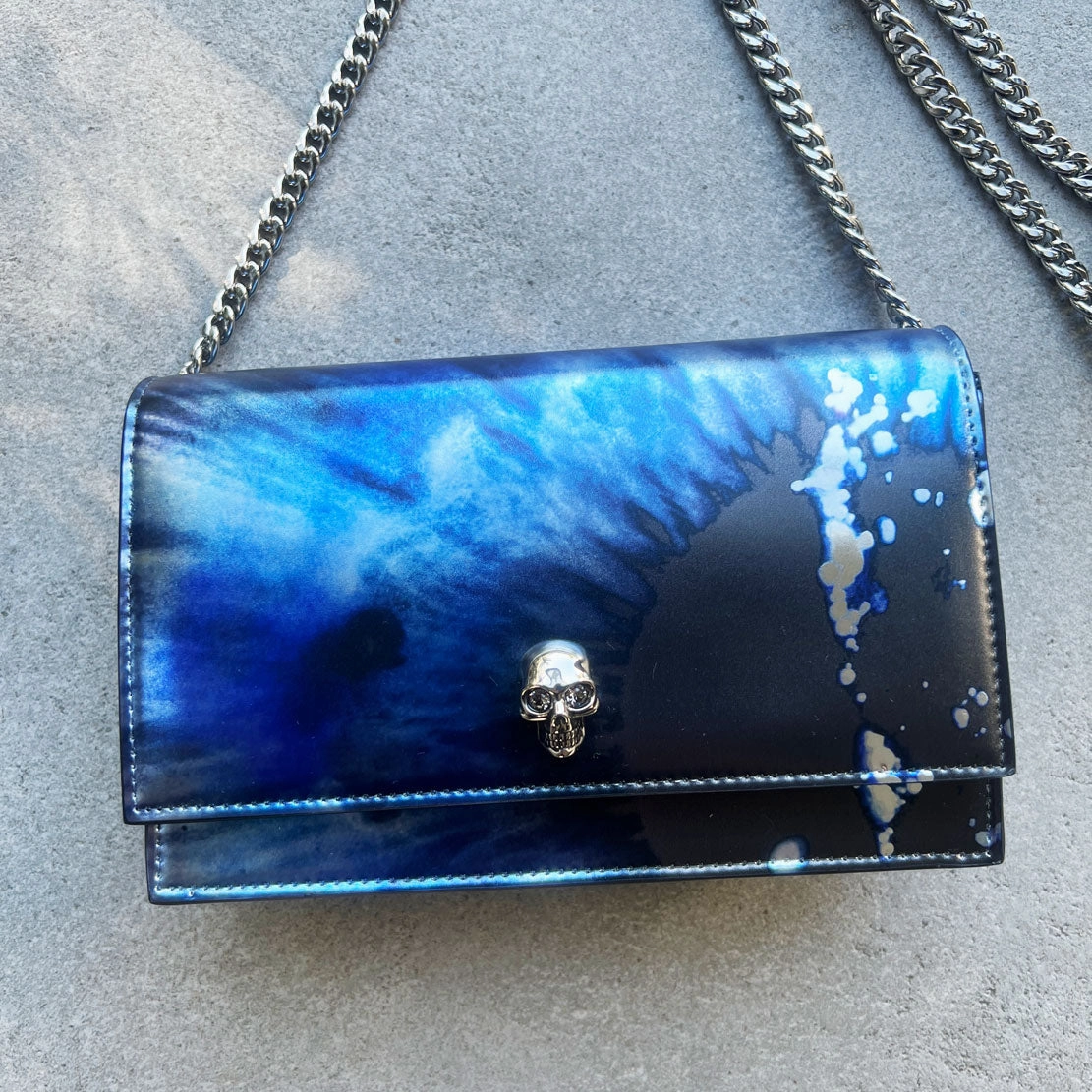 Skull Mini Bag Iris, Blue