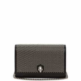 Skull Mini Bag Studded, Black/Silver