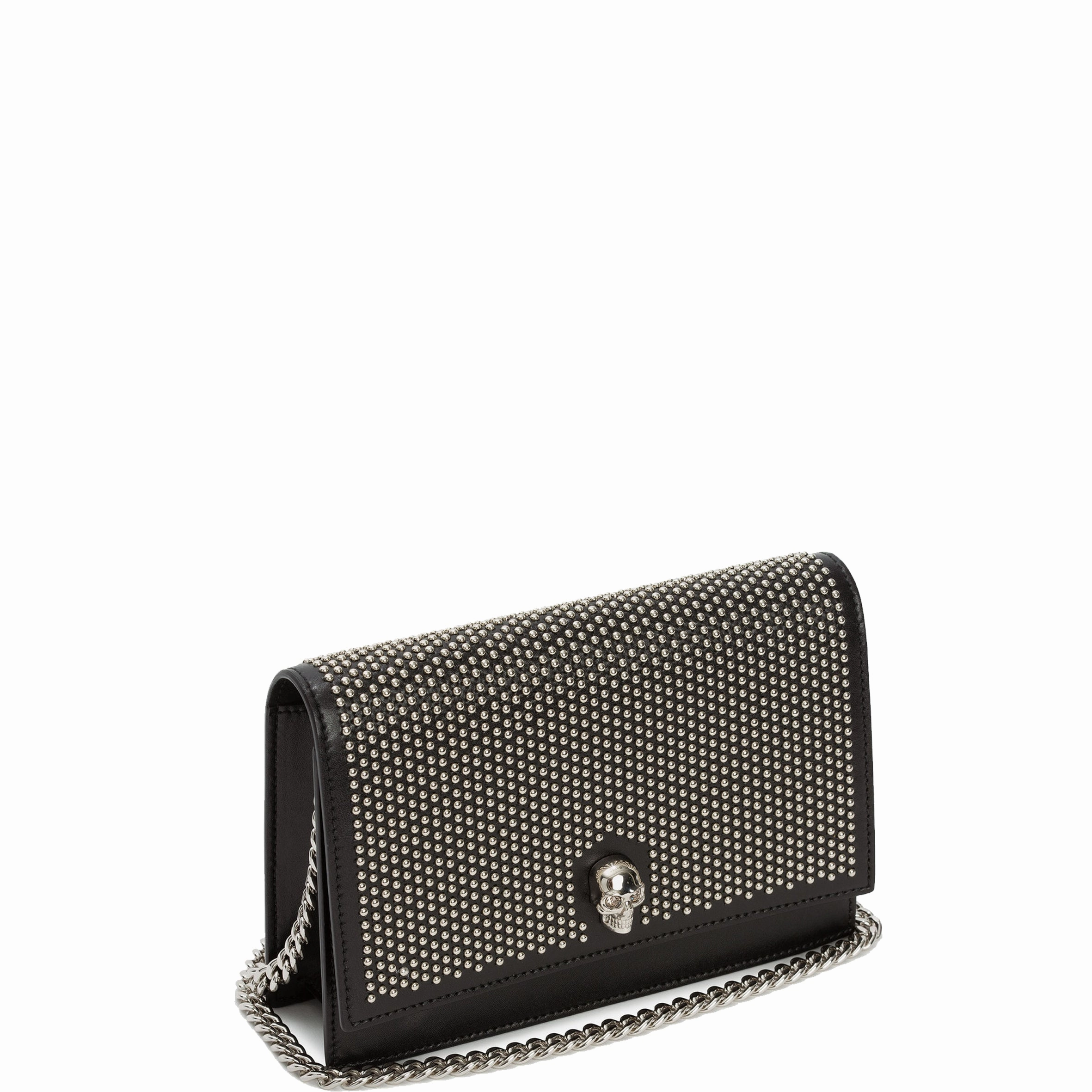 Skull Mini Bag Studded, Black/Silver