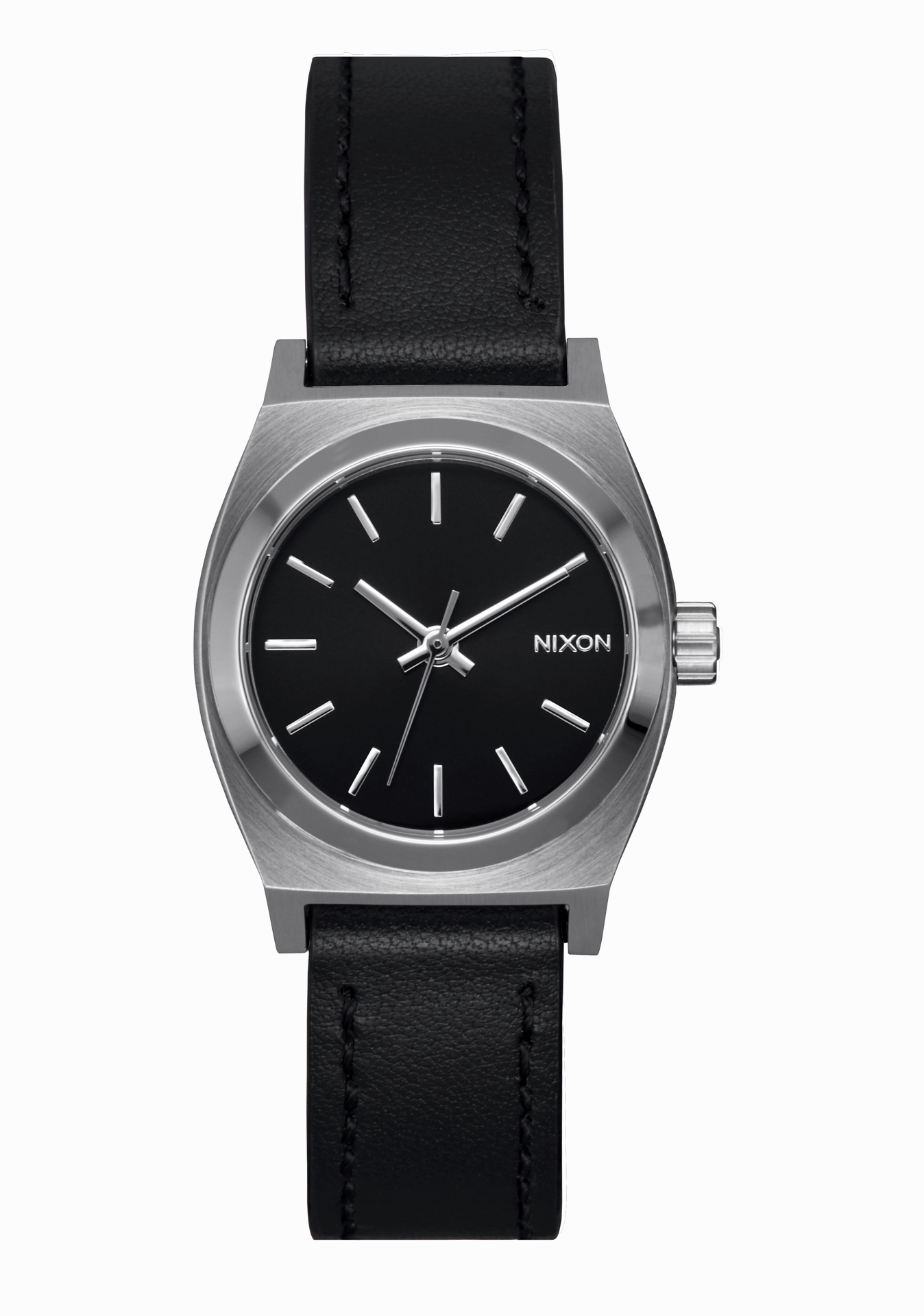 Small Time Teller Leather - Silver / Black