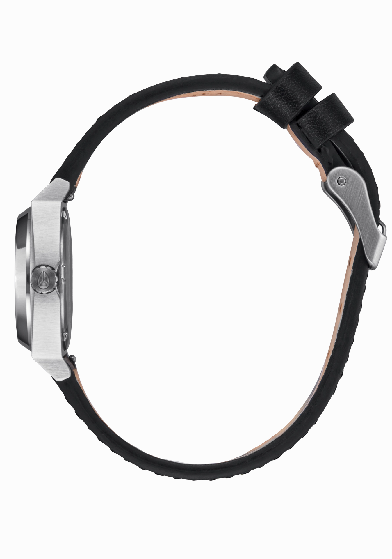 Small Time Teller Leather - Silver / Black