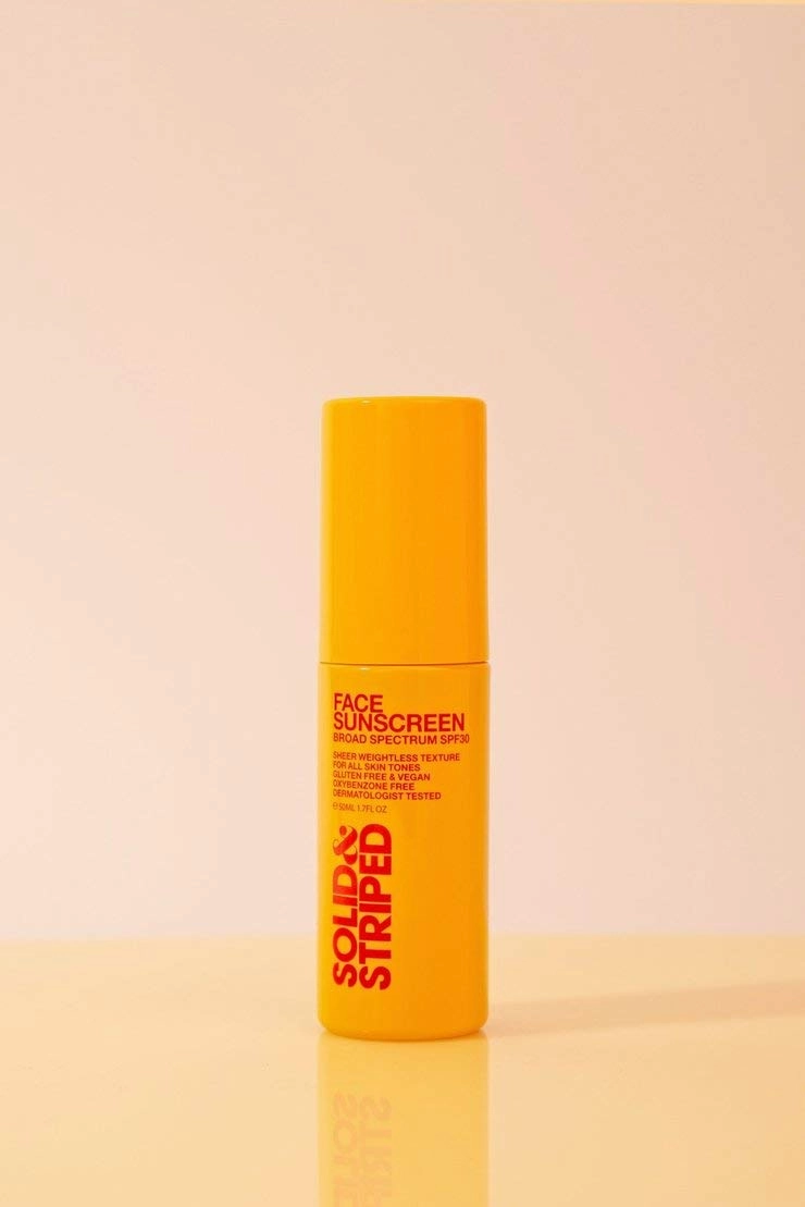 Solid & Striped Travel Kit Sunscreen Meets Serum SPF 30 Moisturizing Sun-Care Kit Includes a 3oz All-Over Sunscreen, Face SP and Sun Balm SPF 45