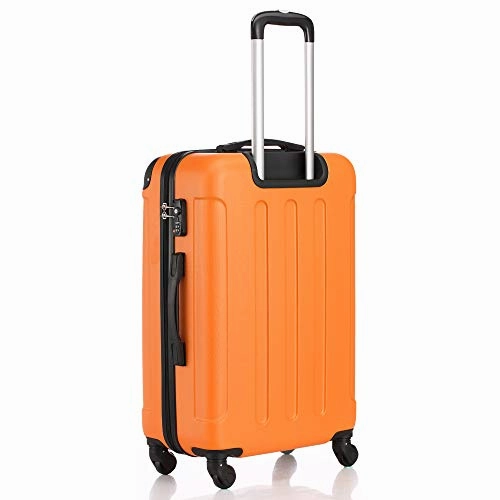 SSLine 3 Piece Luggage Sets Hardshell Spinner Luggages Swivel Wheels Suitcase Portable Rolling Trolley Case - 20" 24" 28" Spinner Suitcases Orange