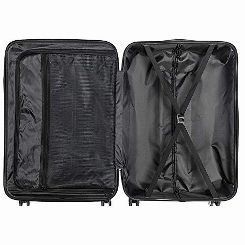 SSLine 3 Piece Luggage Sets Hardshell Spinner Luggages Swivel Wheels Suitcase Portable Rolling Trolley Case - 20" 24" 28" Spinner Suitcases Orange