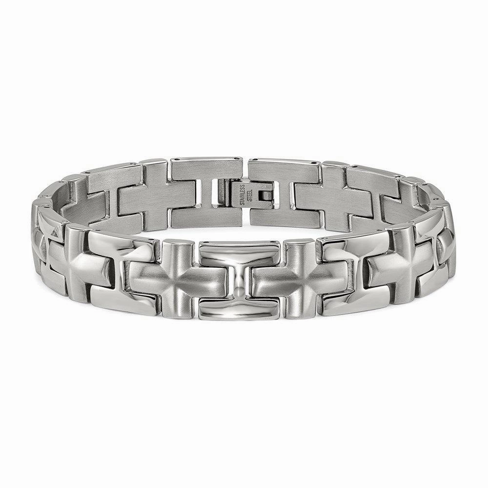 Stainless Steel Brushed/Polished 8.5in Bracelet
