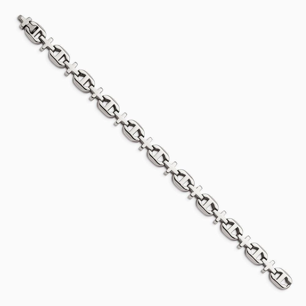 Stainless Steel Polished Fancy 8.5in Bracelet