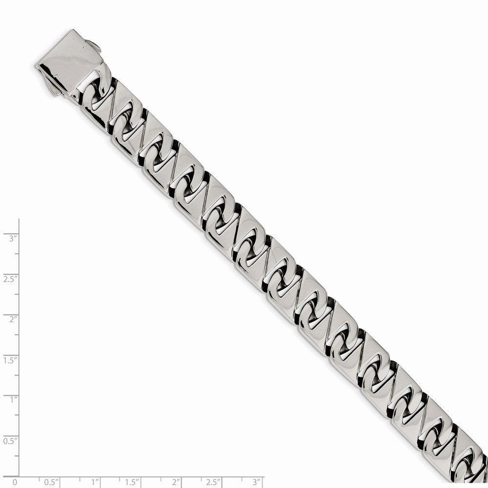 Stainless Steel Polished Fancy Link 8.5in Bracelet