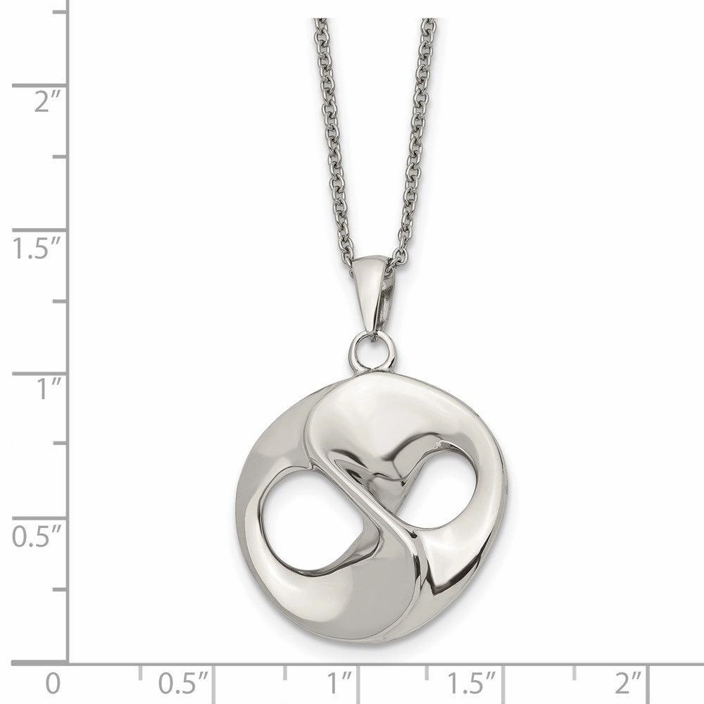 Stainless Steel Polished w/2in ext. Necklace
