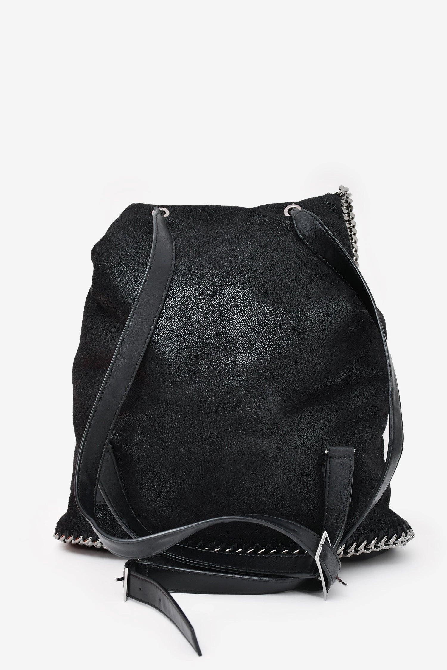 Stella McCartney 2015 Black Faux Leather Falabella Backpack