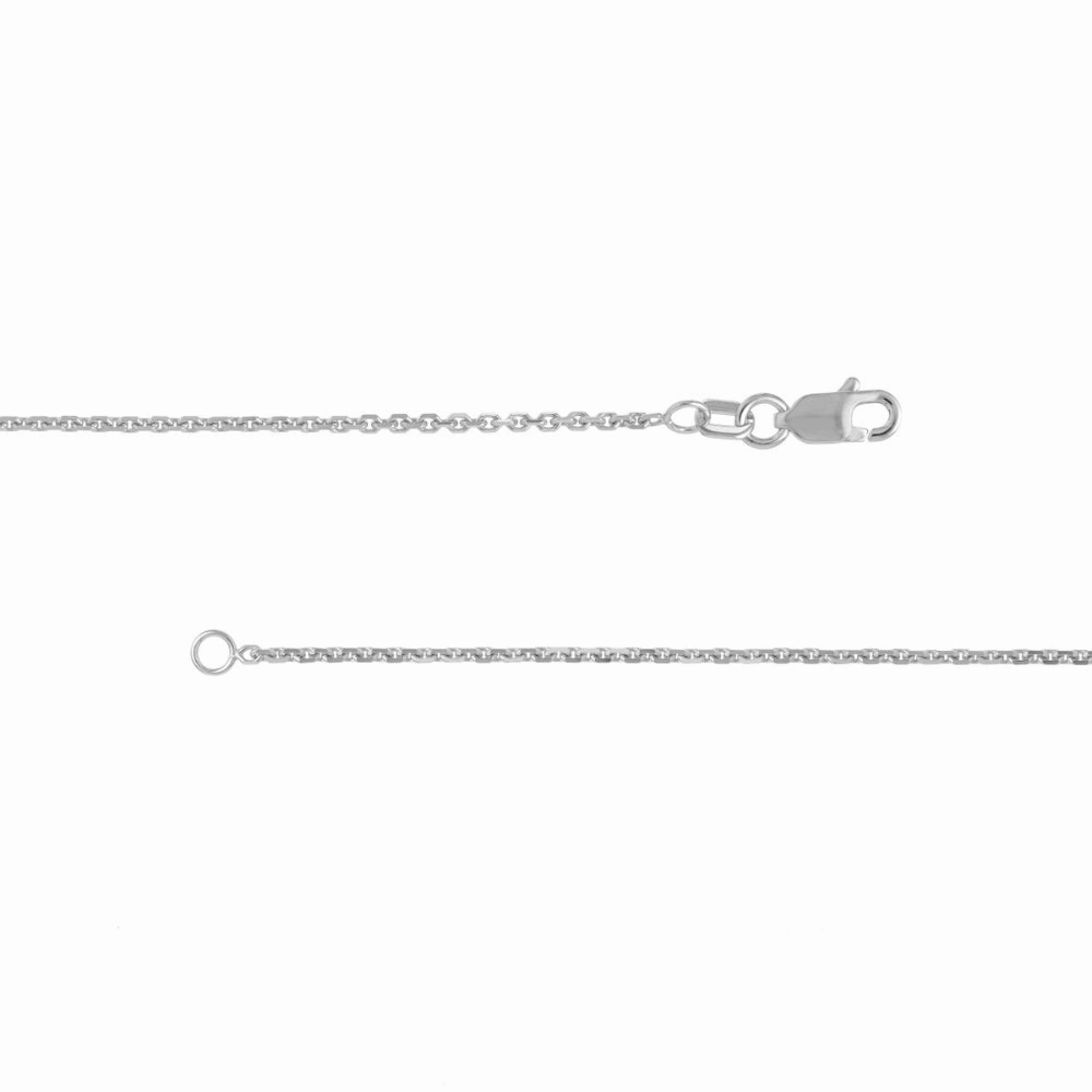 Sterling Silver Diamond-Cut Cable Chain, 18"